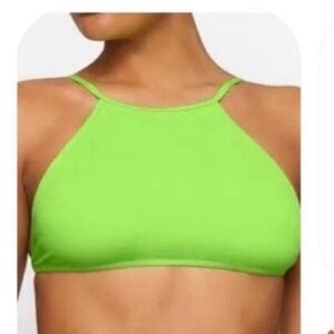 SKIMS Neon Green High Neck Bikini Top